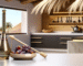 alt_text: A vibrant kitchen scene showcasing date syrup, fresh dates, and Persian cooking utensils.