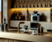 alt_text: Warm coffee brewing setup with tools, a steaming cup, and cozy kitchen vibes for a guidebook.