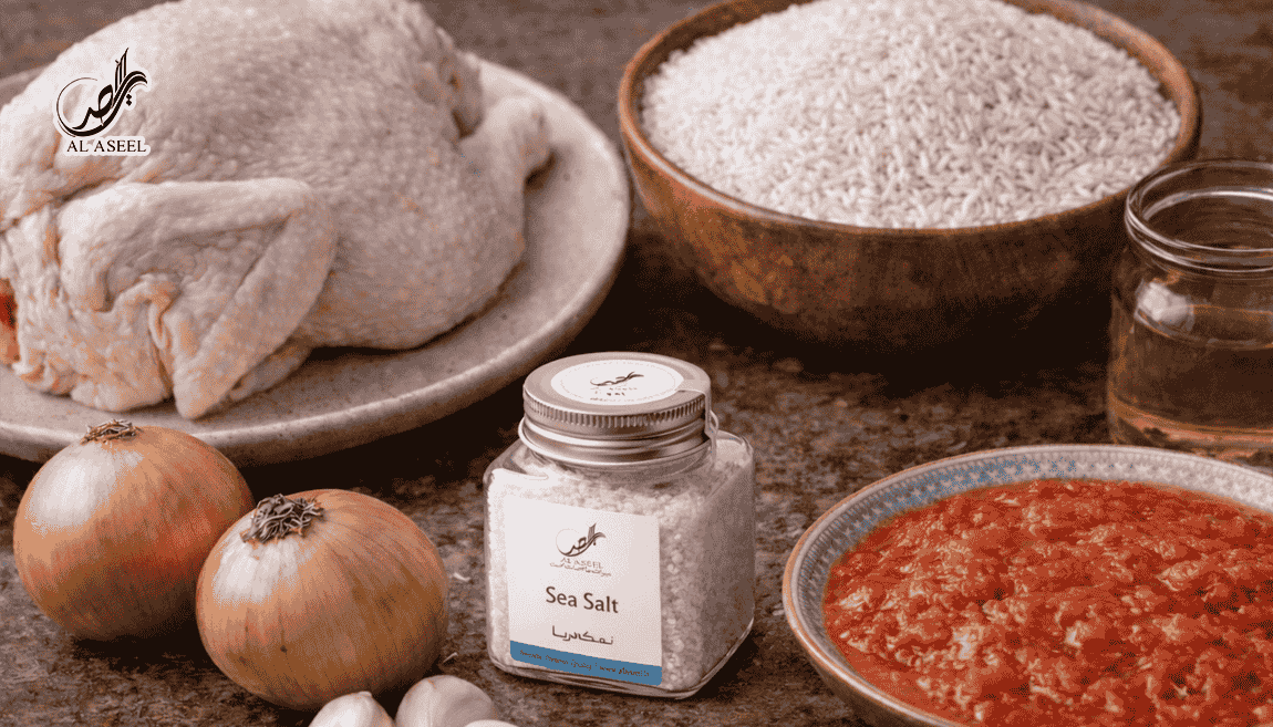 مواد لازم برای مچبوس مرغ خوزستانی