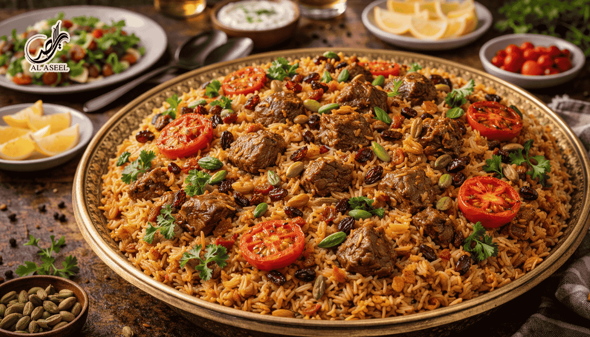 سرو و تزئین مچبوس (مجبوس) لبنانی
