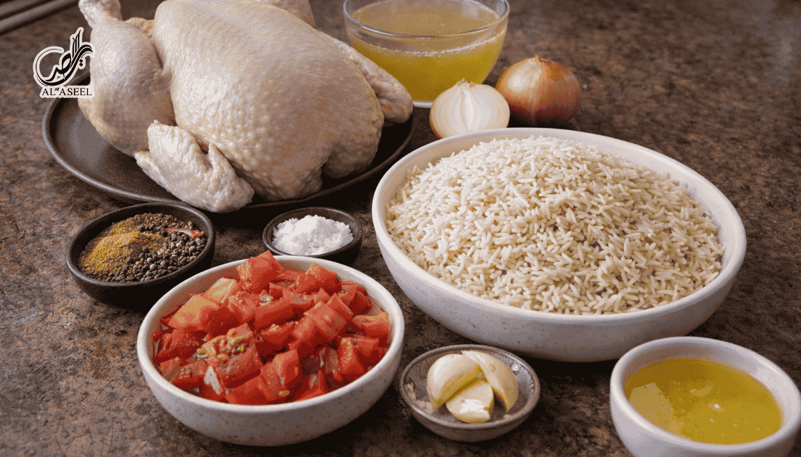 مواد لازم برای تهیه مچبوس مرغ عربی