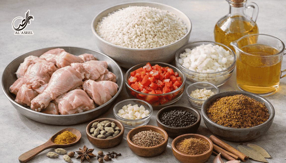 مواد لازم برای مچبوس مرغ جنوبی